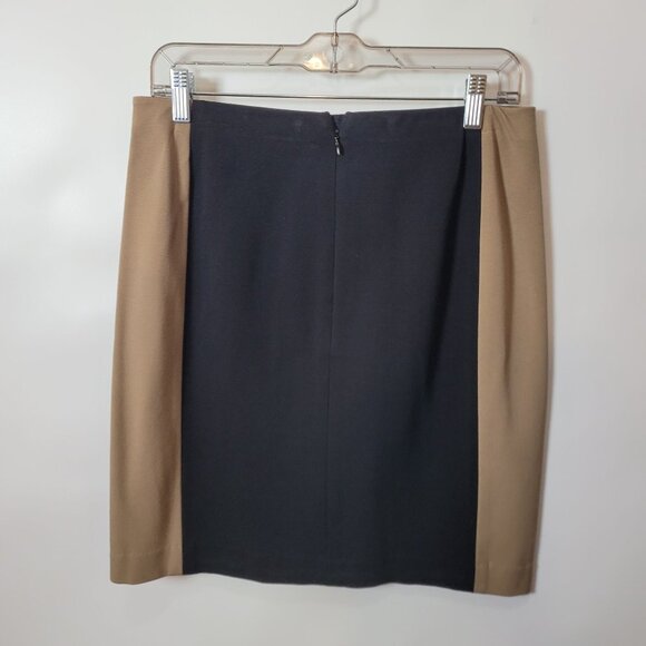 Ann Taylor Black & Tan Colorblock Pencil Skirt - Office - Work - Office Siren - Picture 4 of 9